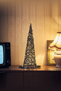 34cm LED-Hexenhut aus Rattan