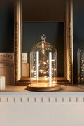 Glasglocke mit Mikro-Lichterkette 20,5 cm