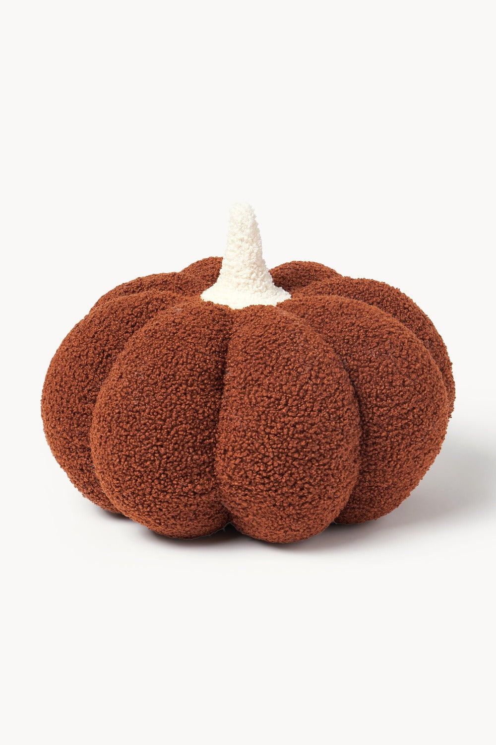 Kürbis-Kissen aus Teddy-Stoff