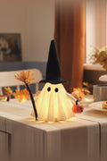 LED-Geist mit Hexenhut & Korb — Halloween Deko mit Timer